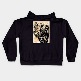 Bat with Tea Kids Hoodie